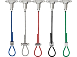 Kit Cabo Aço Ajustável 2mm Com Código De Atividade 180° Para Luminárias Pendentes Teto, Outdoors Publicitários E