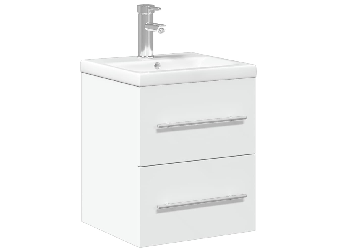 Armário de casa de banho com Lavatório embutido Branco MAISON EXCLUSIVE