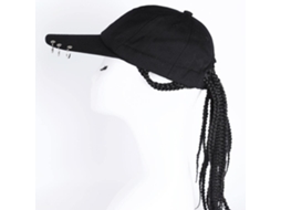 Boné com tranças, estilo hip hop, confortável, preto | S/MARCA