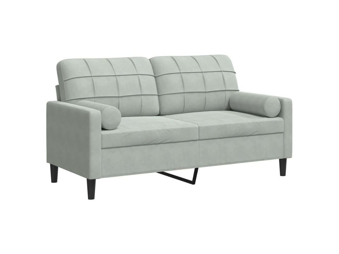 2-seater Sofa, 2-seater Sofas Vidaxl Cinzeto Veludo (n/a)
