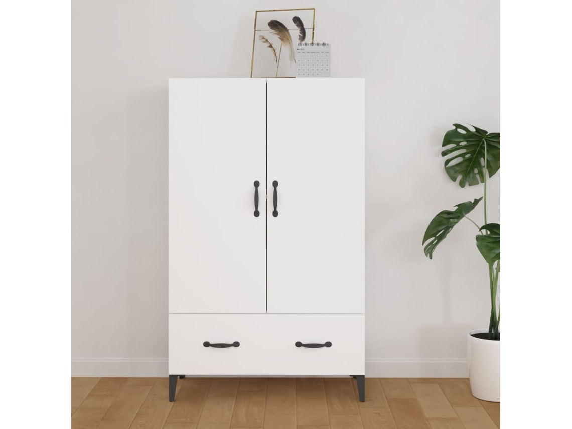 Armario alto 70x31x115 cm Madera procesada Blanco