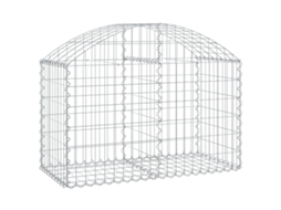 Gabion Basket, Gabion Baskets Vidaxl Prateado Ferro (100 X 50 X 60/80 Cm)