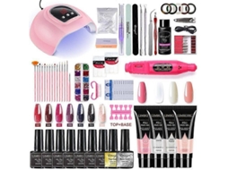 Conjunto De Unhas Lâmpada Uv Para Secagem De Unhas E Furadeira Elétrica Para Unhas Kit De Esmalte Em Gel Kit Para Nail Art