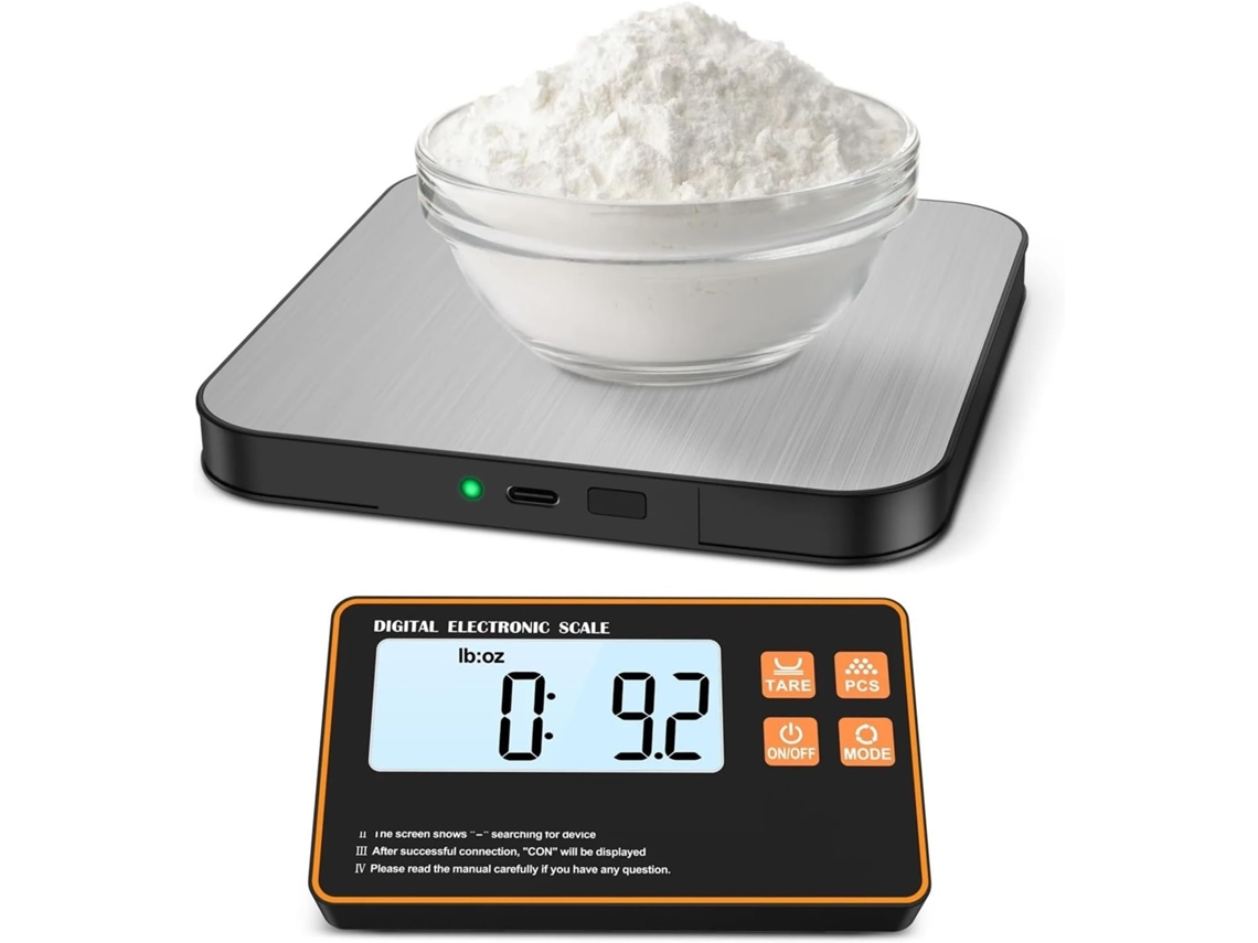 Balança De Cozinha Digital 15kg Com Design Dividido E Visor Separado – Ideal Assar, Cozinhar E Preparar Refeições