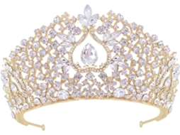 1 Tiara De Cristal Para Casamento, Coroa Elegante De Zircônia Para Acessório De Cabelo Feminino