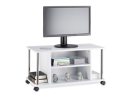 Mesa De Tv Branca Com Rodas B2x