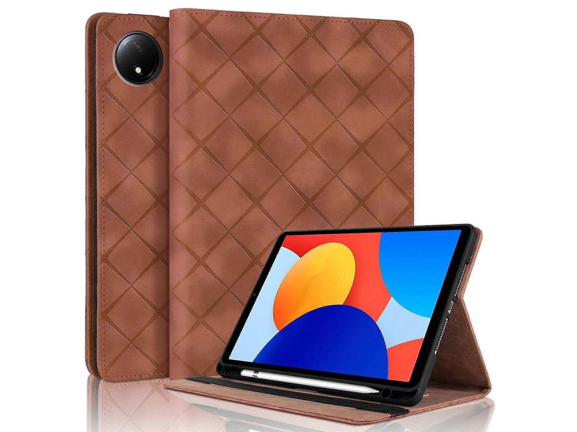 Capa de couro inteligente com relevo de diamante Webake para tablet