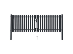 Fence Gate, Fence Gates Vidaxl Antracite Aço (300 X 75 Cm)