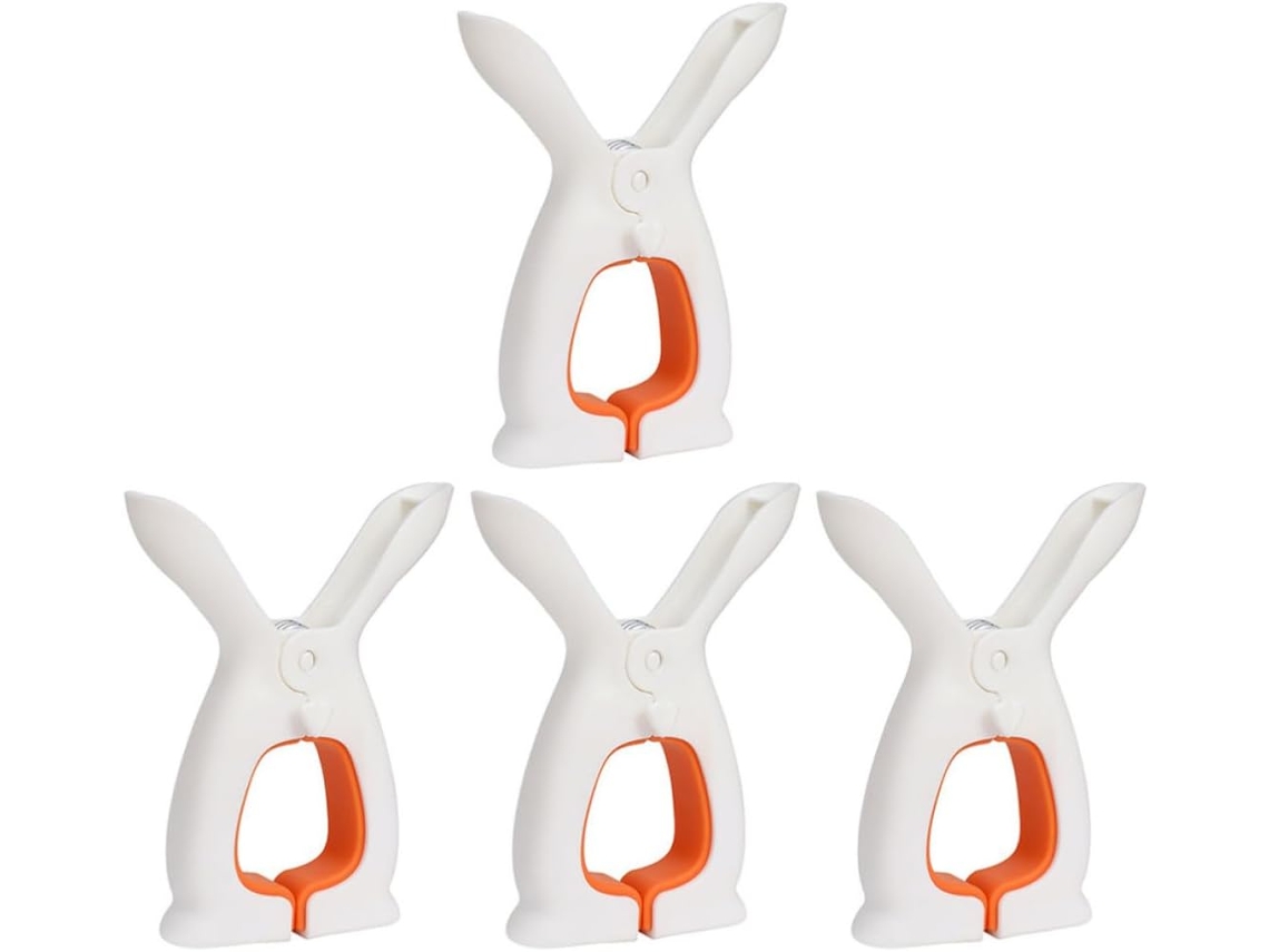 Conjunto De 4 Prendedores Têxteis, Plástico Para Cama E Quarto