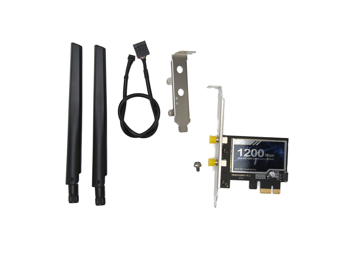 Placa De Ethernet Pcie 300mbps 2.4g 867mbps 5g Bt Adaptador De Rede Gigabit Para Desktop