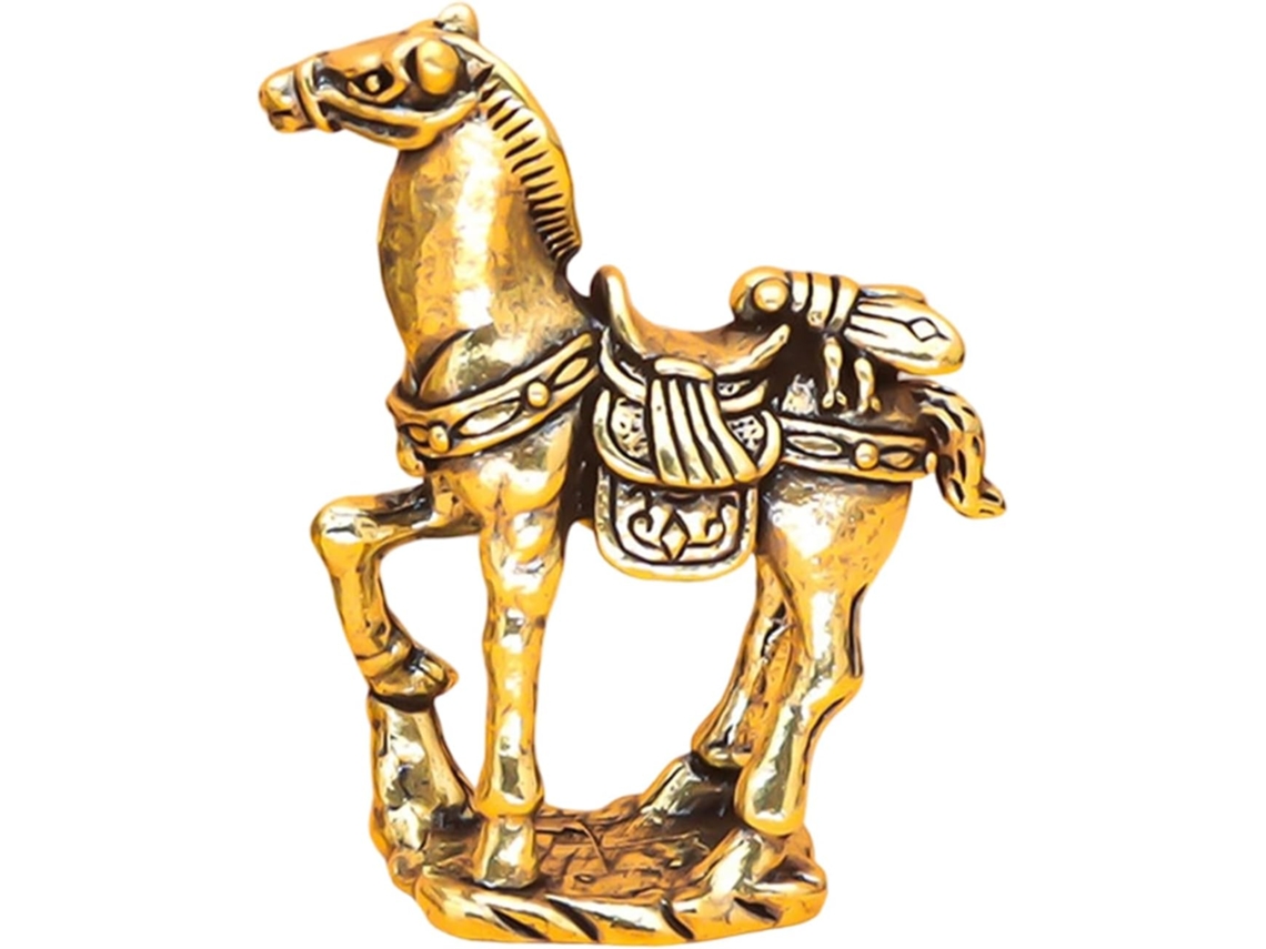 Estátua De Cavalo Em Latão, Peça Colecionável Para Mesa |