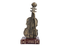 Modelo Violino Europeu Ouro Resina 33x17x14cm