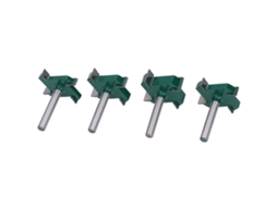 4 Peças Broca Router 4 Lâminas Ranura T Aço Carbono Liga Mandril 6mm Ferramenta Carpintaria