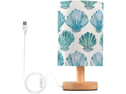 Luminária De Mesa Mnsruu Para Quarto E Sala Estar, Luminária De Cabeceira Turquesa Com Portas Carregamento Usb