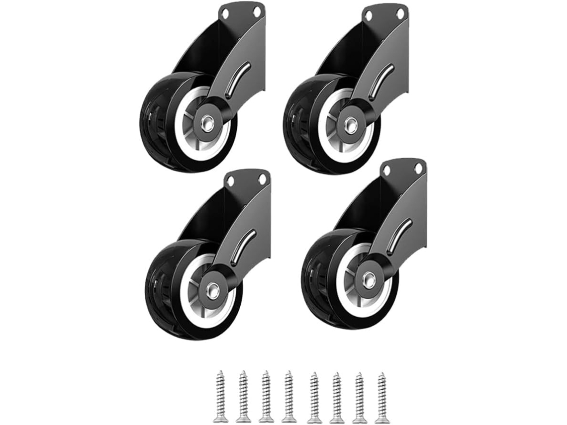 Conjunto De 4 Rodízios Anti Flacidez 2 Polegadas Para Portas, Com Apoio Inferior Para Corrigir Portas De Madeira Que