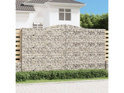 Vidaxl Cestos Gabião Arqueados 9pcs 400x50x220/240cm Ferro Galvanizado