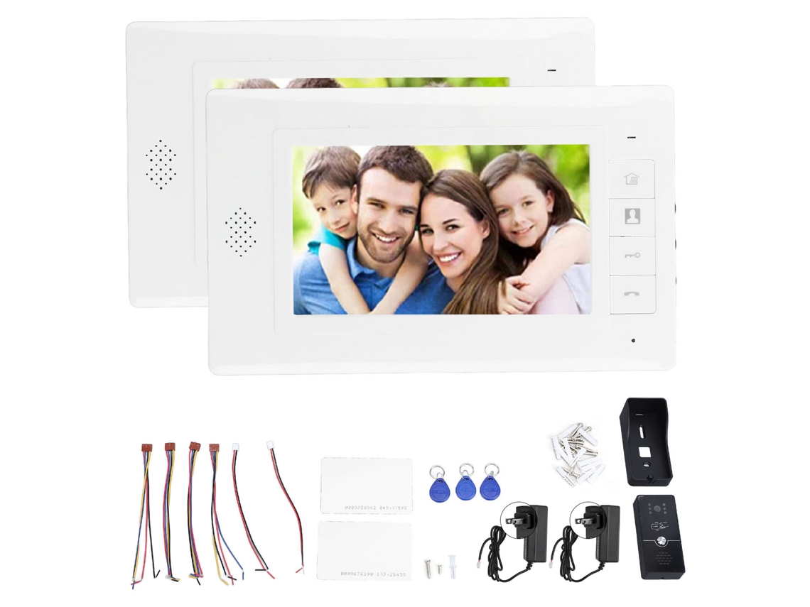 Kit Intercom Porta Com Ecrã Tft 7 Polegadas 2 Unidades
