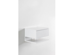 Sklum Pack De 2 Mesas De Cabeceira Flutuantes 40x30 Cm Com Gaveta Griviza Mdf Branco
