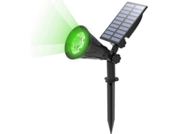 Rebe luz Solar Exterior Ajustável Ip65, Foco Solar Sem Fio 4 Led, Impermeável para Jardim e Pátio com Painel Solar 180°