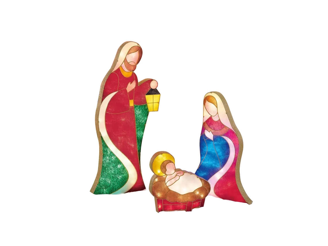 Corda De Luz De Natal Ferro Pintado Plano Decoração