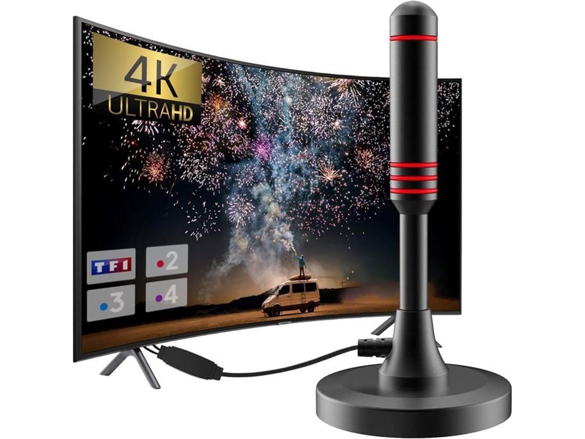 Antena de TV interna 2024 TNT potente 500km recepção de longa distância 360° HD 4k Choumicha Saveurs France Agro