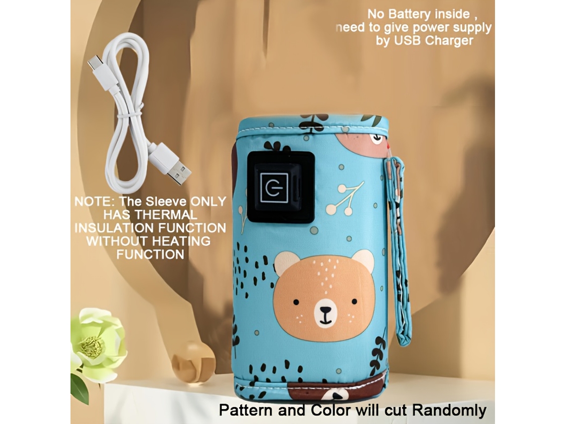 Aquecedor Portátil De Mamadeiras Alimentado Por Usb Com Bolsa Térmica Para Carrinho De Bebê, Projetado Especificamente, Ideal Para Crianç...