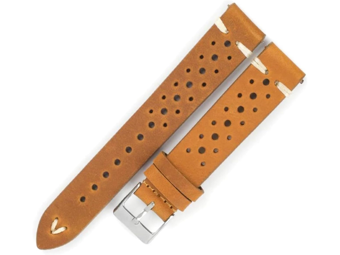 Pulseira de para Relógio 21 Mm Couro Confortável Água Resistente Desgaste Fivela Aço Inoxidável Durável Fácil