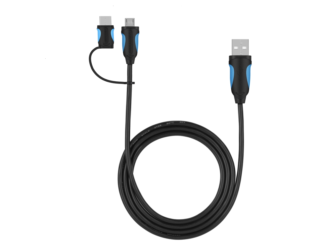 Cabo De Dados (2 Em 1 Suporta Type-c Microusb2.0)
