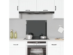 Vidaxl Painel Anti-salpicos De Cozinha 70x60 Cm Vidro Temperado Preto