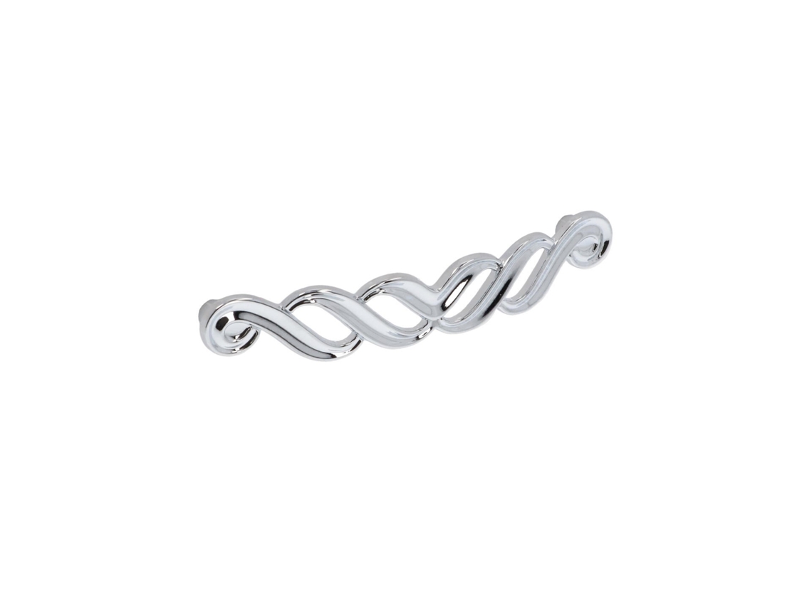 Puxador para Móveis em Zamac com 128 mm de distância entre centros e acabamento Cromado Polido, conjunto de 6 HARDWAREXCHANGE