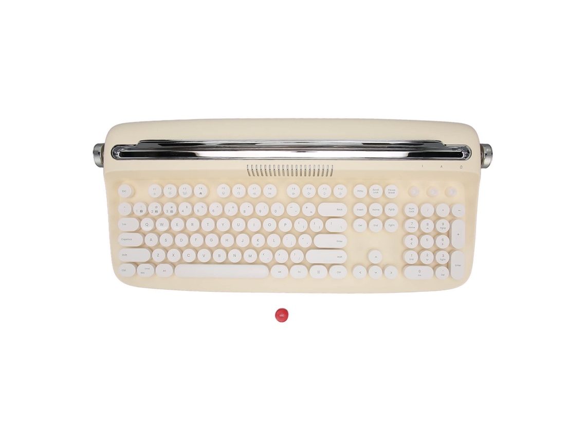 Teclado De Máquina De Escrever Sem Fio Com 104 Teclas Bt5.0