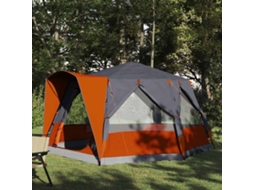 Vidaxl Barraca De Acampamento Para 5 Pessoas Cinza E Laranja
