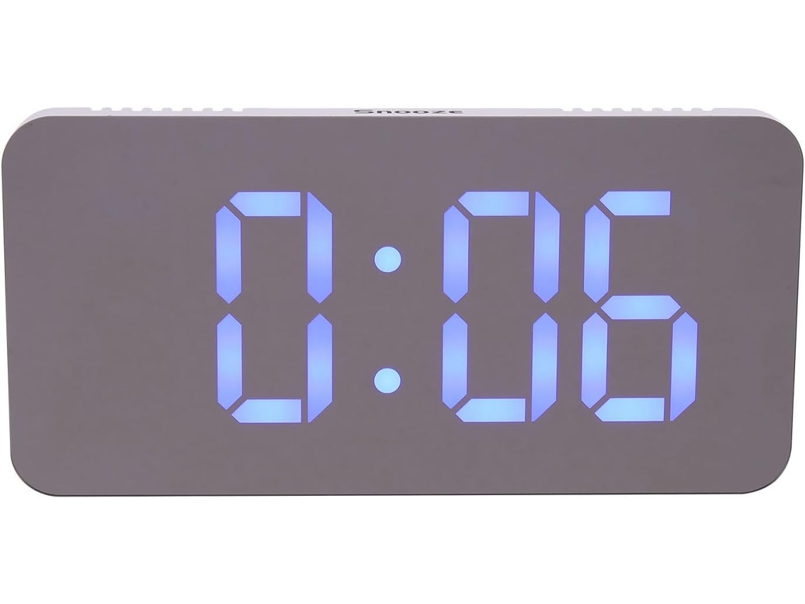 Despertador Digital Com Design Simples E Elegante, Base De Plástico Estável E Led De Cor Aleatória.
