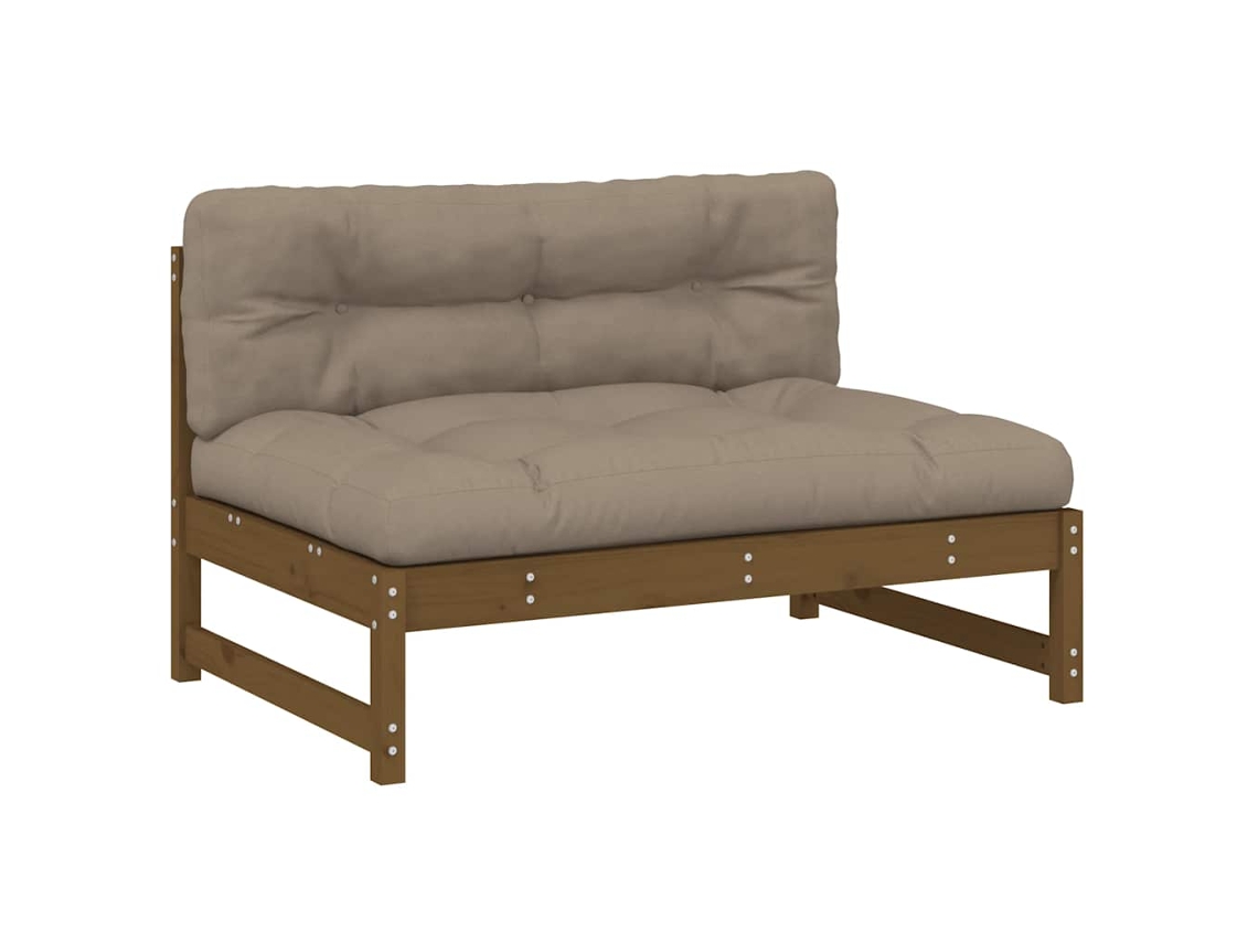 Middle Sofa, Middle Sofas Vidaxl Marrom Madeira De Pinho (n/a)