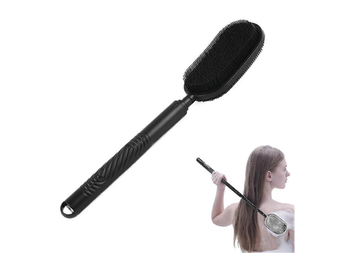 Escova De Banho Para Costas, Silicone, Cabo Longo