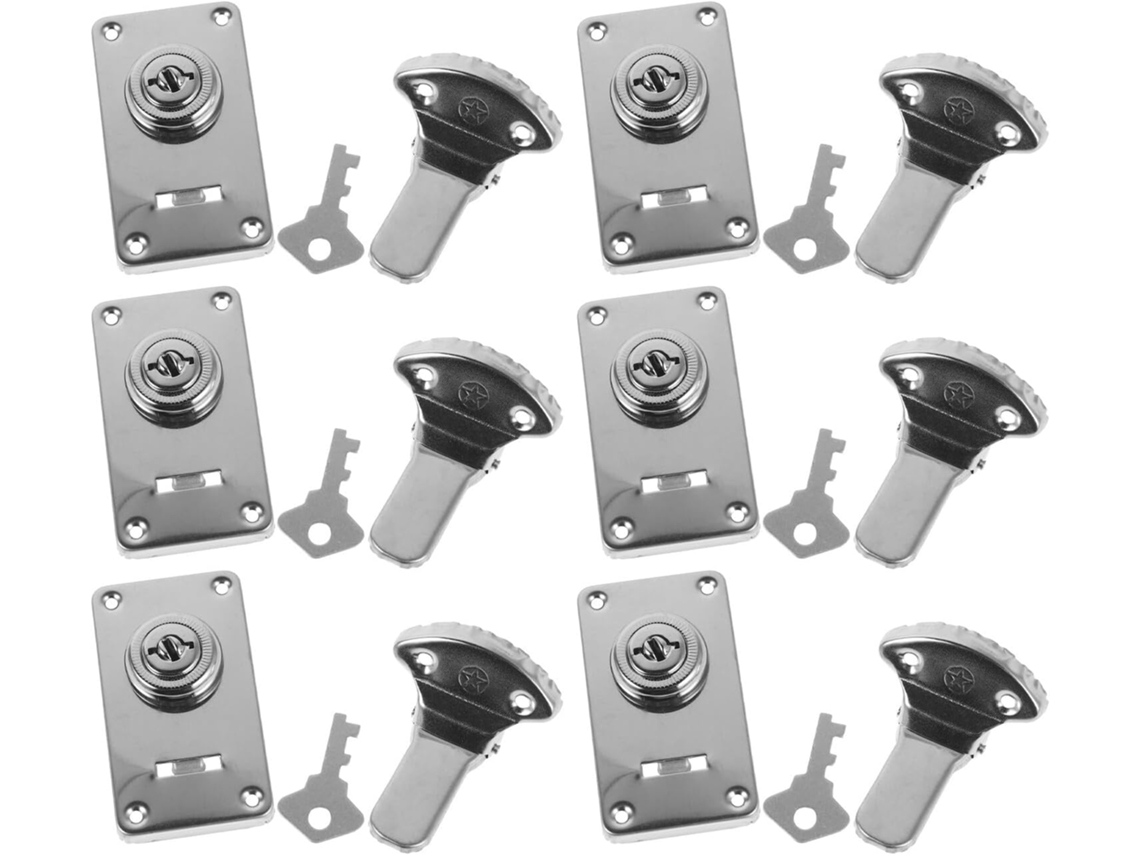 Conjunto de 6 datas retrô Ferro para Malas.
