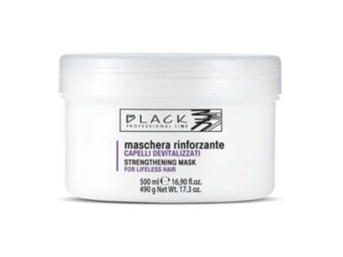 Máscara Capilar Revitalizante Preta 500ml Linha Profissional Preta