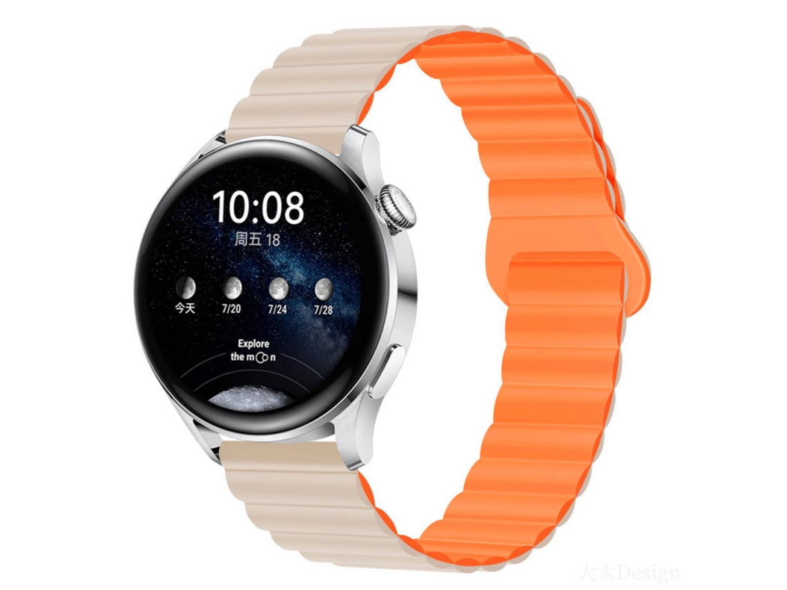 Bracelete Para Garmin Forerunner570 42mm (20mm) Laranja Estelar Cuich