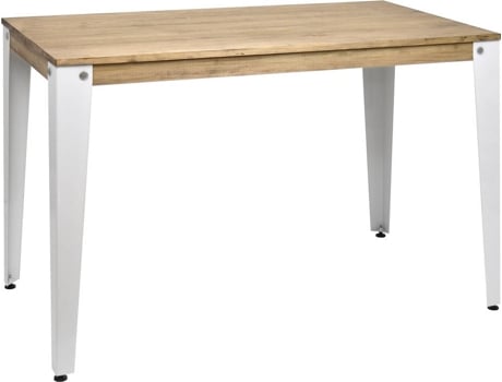 Consola BOX FURNITURE CCVL3911075 BL-EV (Branco - Madeira, Aço - 110x39x75.5 cm)