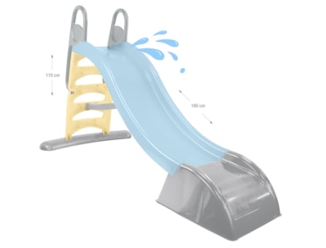 12799 Azul Pastel Slide 180 Cm Mochtoys Mochtoys Mochtoys
