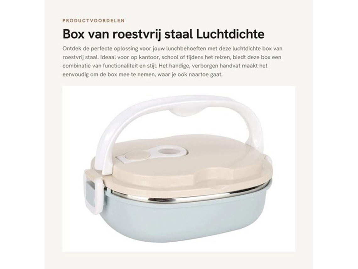 Lunchbox De Ligações Resistentes Ao Ácido, Estanho, À Prova De Ar, Portátil, Com Cabo, 18 X 15 Cm, Material Pp Higiênico, Container De Refeição