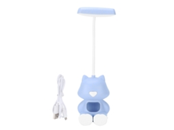 Lâmpada de Mesa Mini Urso Bonito Led Recarregável Luz Noturna Protectora de Olhos para Dormitório Estudante Urso Roxo