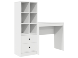 Conjunto 2 Escrivaninha De Escritório Vidaxl Branco Derivados De Madeira (125,5 X 40 X 127 Cm)