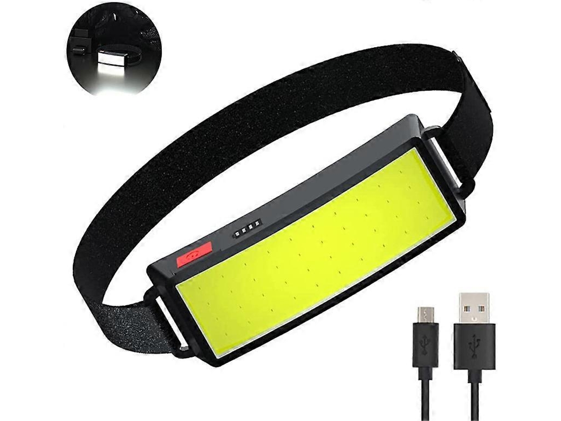 Rebe lanterna Frontal Led Cob, Recarregável Via Usb, Impermeável Ipx4, 500 Lúmens, 2 Peças, 3 Modos de Iluminação