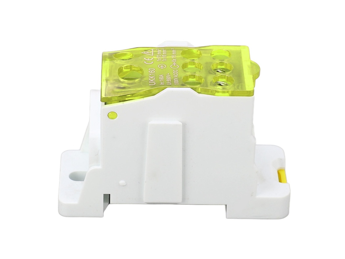 Caixa De Distribuição Terminal 690v 160a Bloco De Terminal Din Rail Pa66 Amarela