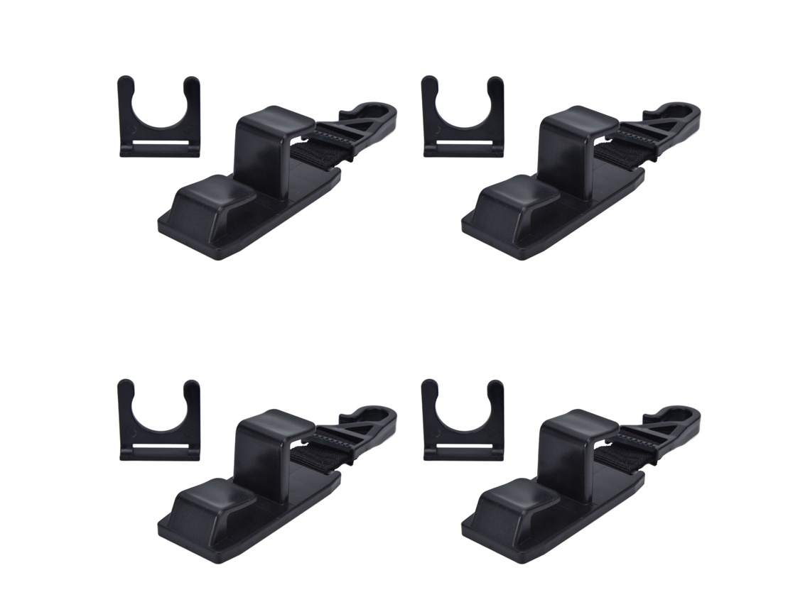 Primerox 4pcs Gancho de Cabeçote de Carro Abs Náilon Multifuncional Alta Resistência Flexível Apoio para Bolsas