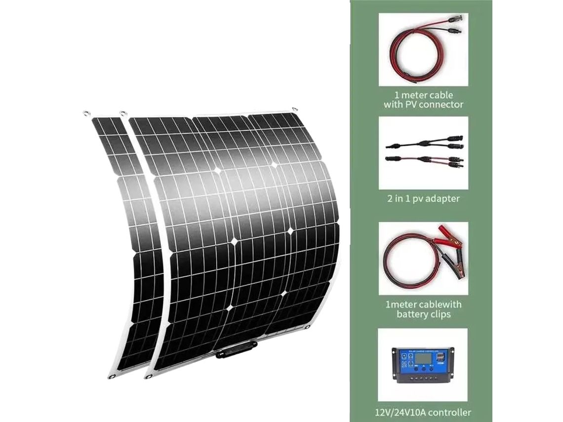 Kit De Painel Solar, Capacidade De 100w, Design Flexível,kit Solar De 100w Oem