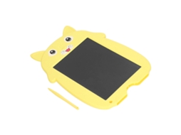 Primerox tablet de Escrita para Crianças Lcd Colorido Reutilizável Forma de Cachorro Amarelo