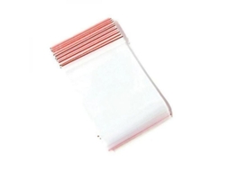 Rebe 100 Sacolas Plásticas Reutilizáveis Alimentares 75x50mm Fecho Zipper Transparentes 40 Micrômetros