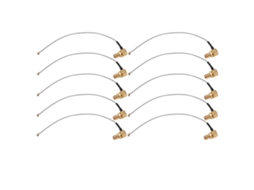 Kit de 10 Cabos Coaxiais Rf Sma Fêmea Ângulo Direito para Ipx 50ω Latão Antena Gps Wifi
